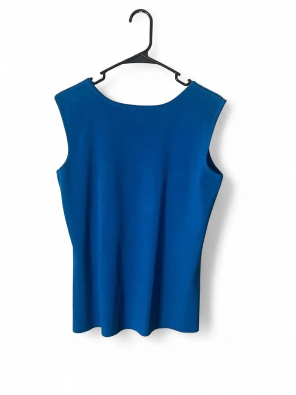 Misook Heritage Knit Jacket & Matching Tank Set - Blue/White - Size PM - EUC